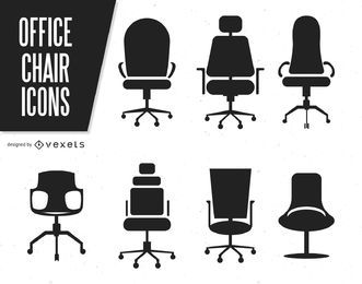 Silhouettes of office chairs Silhouettes of office chairs
