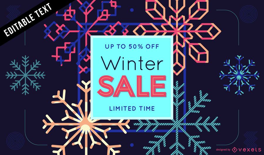 Winter Sale poster design Winter Sale poster design