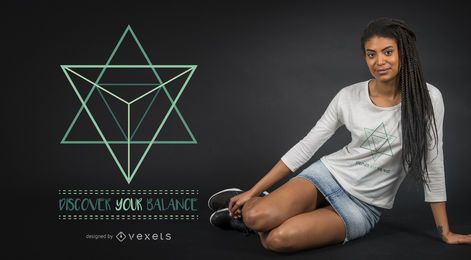 Diseño de camiseta de geometría sagrada. Diseño de camiseta de geometría sagrada.