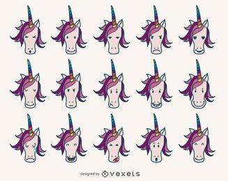 Colección emoji unicornio