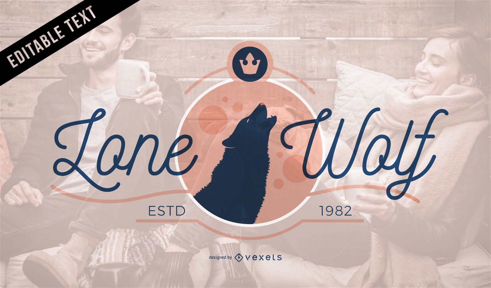 Wolf logo template design