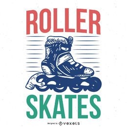 Diseño de cartel de patines