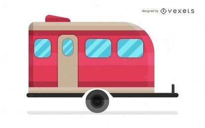 Ilustração de caravana de desenho animado