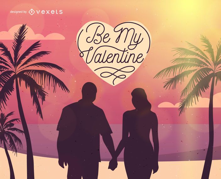 Ilustración de pareja de San Valentín Ilustración de pareja de San Valentín