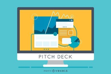 Pitch deck presentation illustration