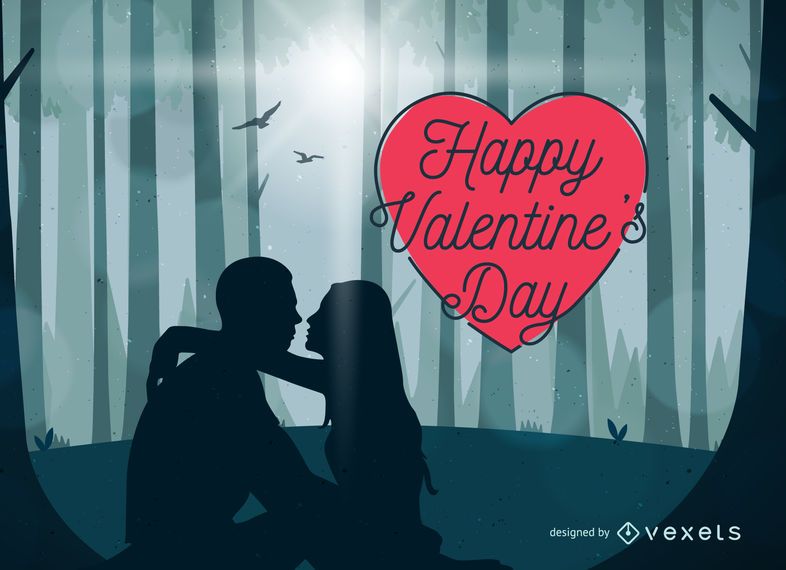 Valentine's couple illustration Valentine's couple illustration