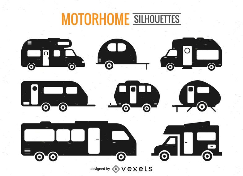 Conjunto de silhueta para motorhome Conjunto de silhueta para motorhome