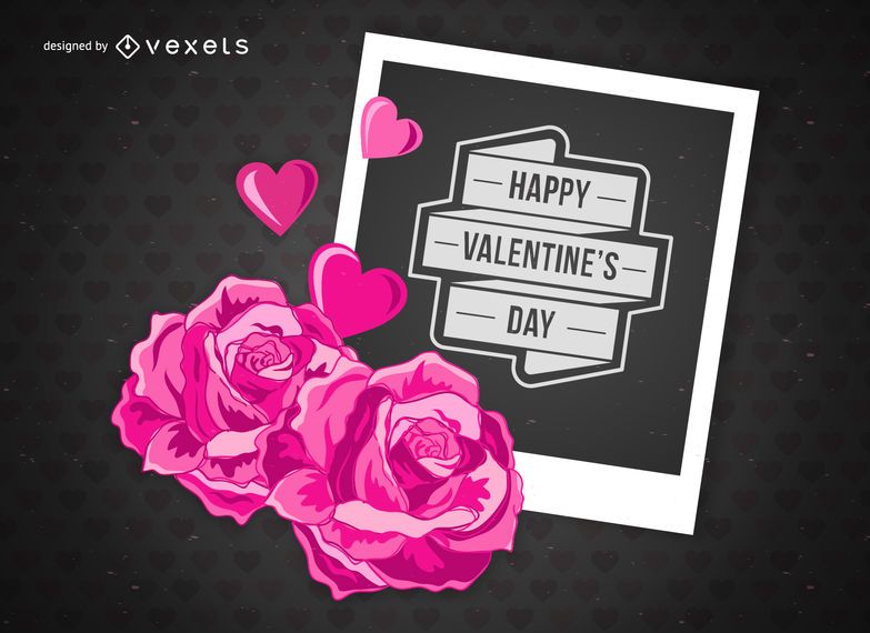 Happy Valentine's polaroid card Happy Valentine's polaroid card