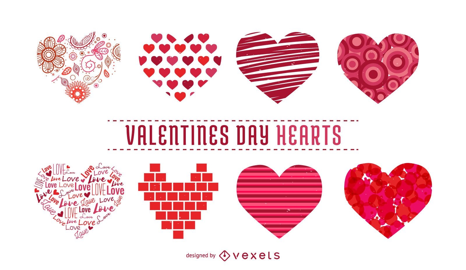 Heart illustrations collection