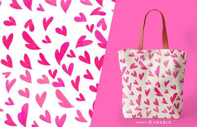 Seamless heart pattern design