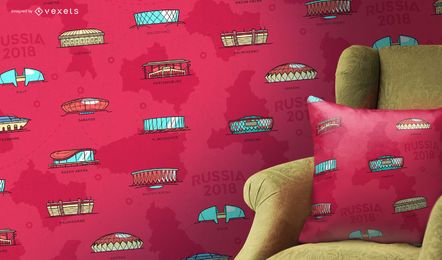 Russia 2018 stadiums pattern