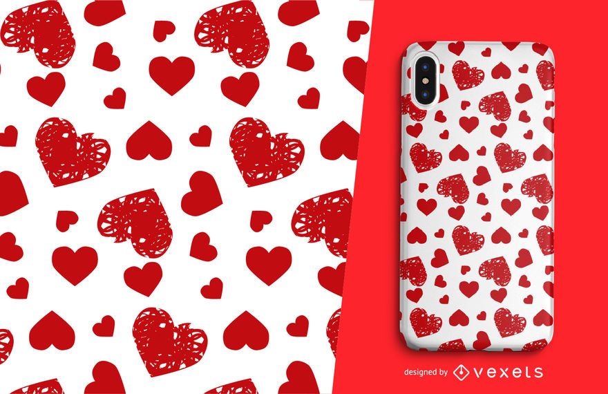 Patrón de corazones estampados de San Valentín Patrón de corazones estampados de San Valentín