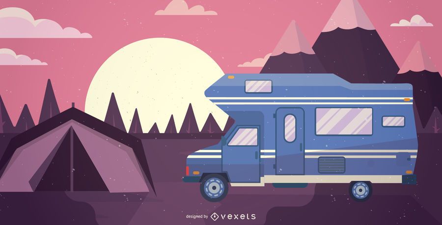 RV ilustración autocaravana RV ilustración autocaravana