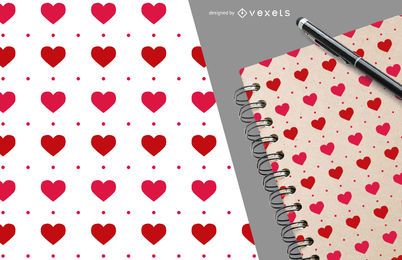 Patrón de corazón romántico de San Valentín