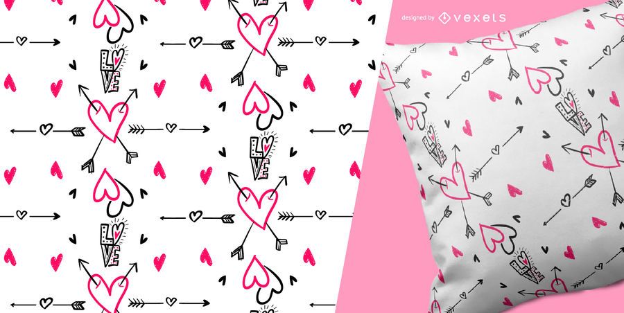 Seamless love and hearts pattern Seamless love and hearts pattern