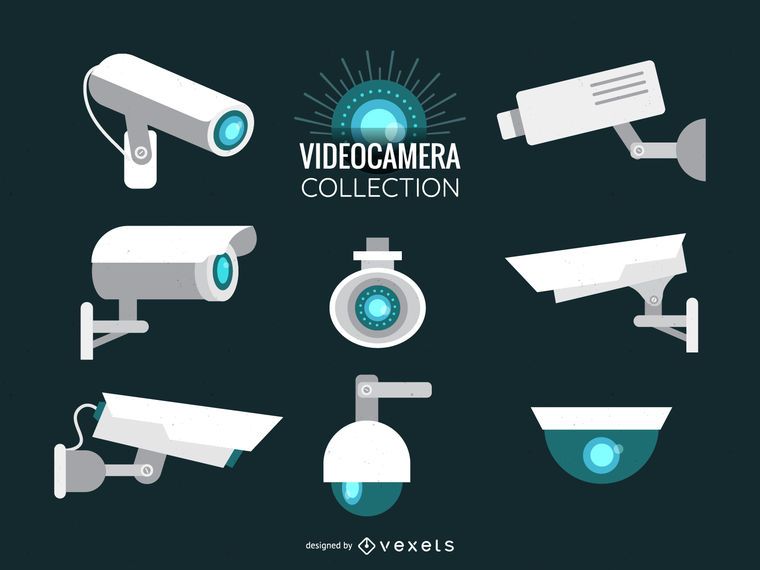 Video camera illustration set Video camera illustration set