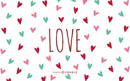 Amor papel de parede com corações