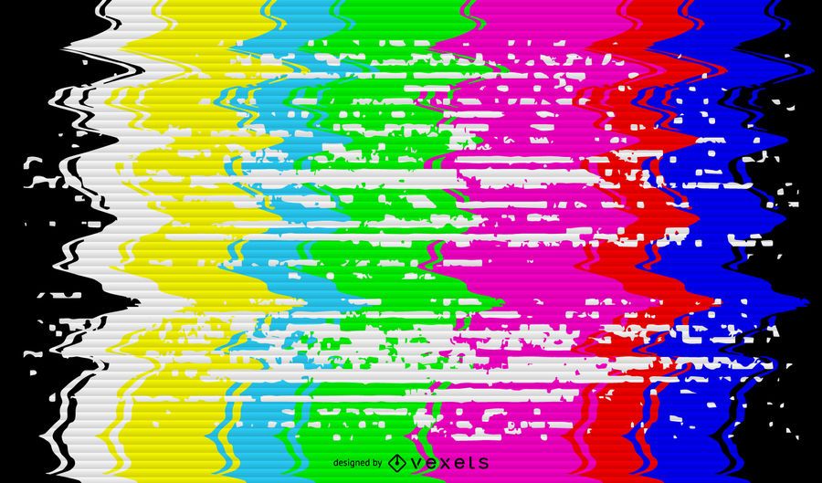 Broken TV signal illustration Broken TV signal illustration