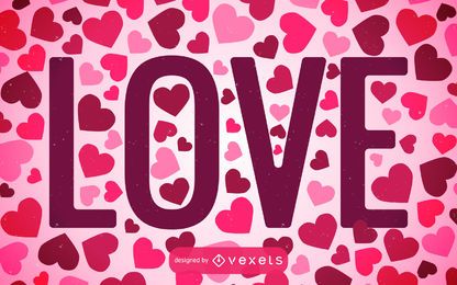 Fondo de amor lleno de corazones