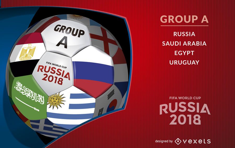 Russia 2018 ball with Group A Russia 2018 ball with Group A