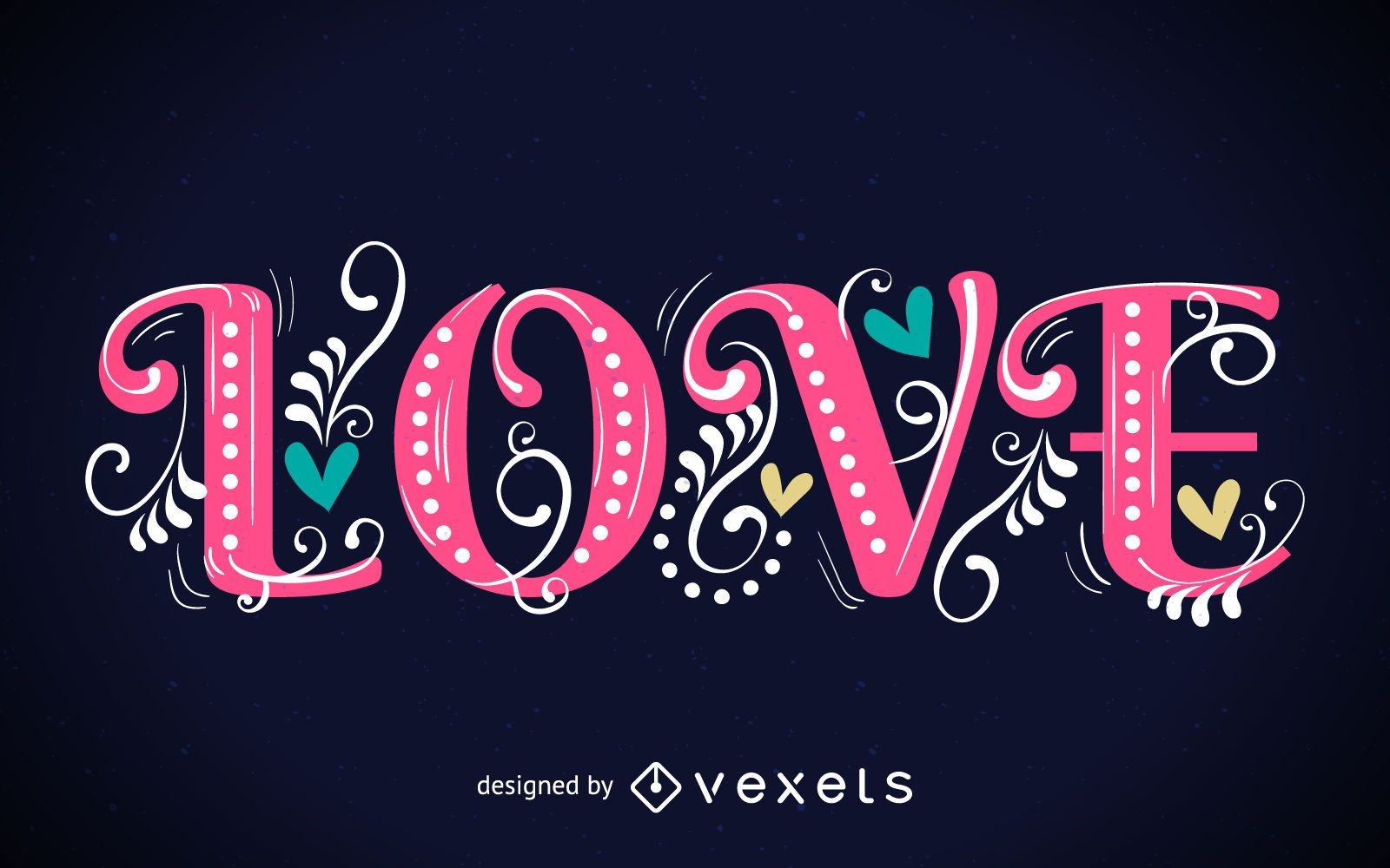 Cute love lettering quote