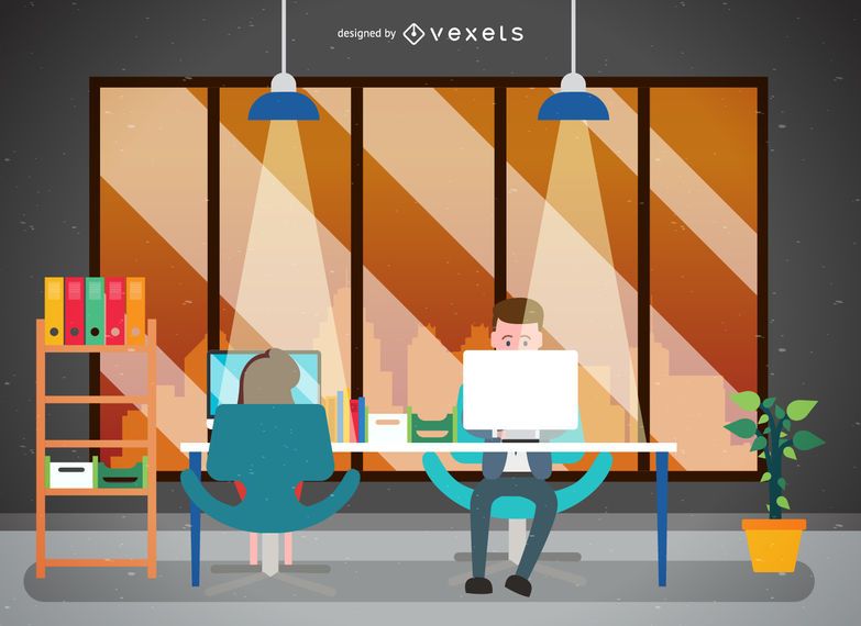 Workspace or office illustration Workspace or office illustration