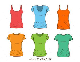 Set of tshirts and tank tops Set of tshirts and tank tops