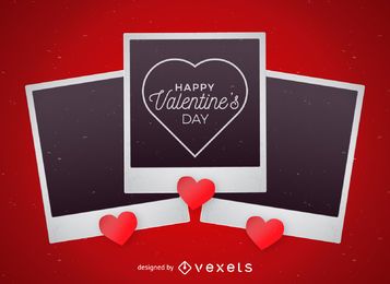 Polaroid Valentine's Day Design Vector Download