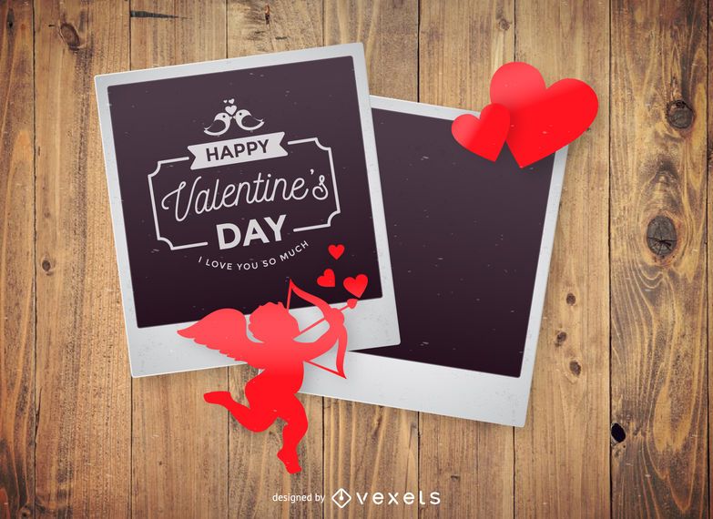 Maqueta polaroid dia de san valentin Maqueta polaroid dia de san valentin