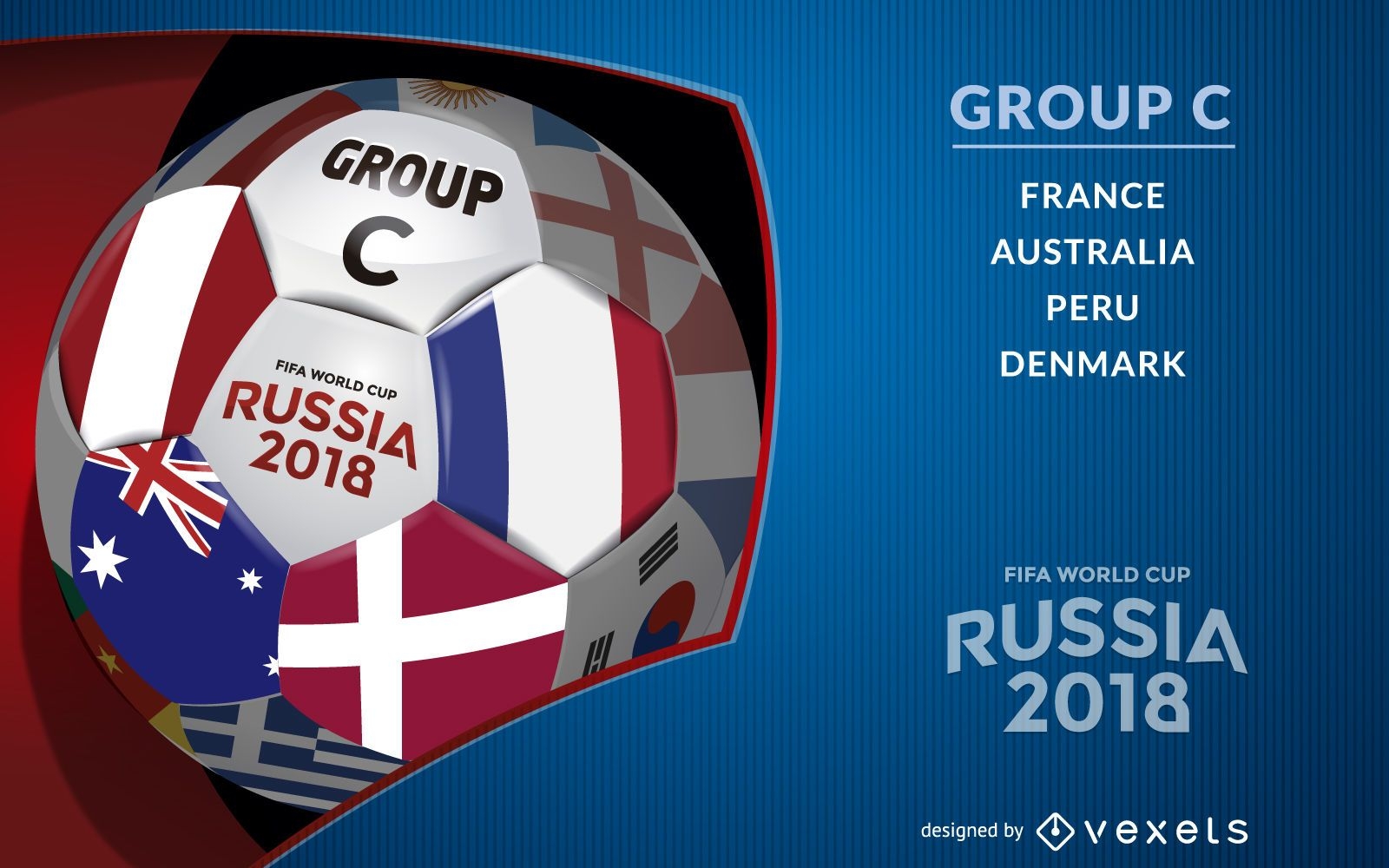 Russia 2018 Group C Ball