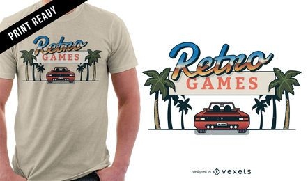 Design de camisetas de jogos retrô