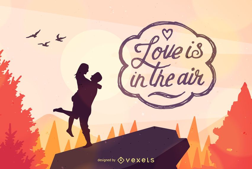Ilustración de pareja feliz de San Valentín Ilustración de pareja feliz de San Valentín