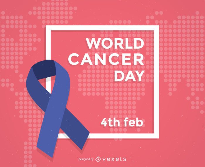 World Cancer Day poster ribbon World Cancer Day poster ribbon