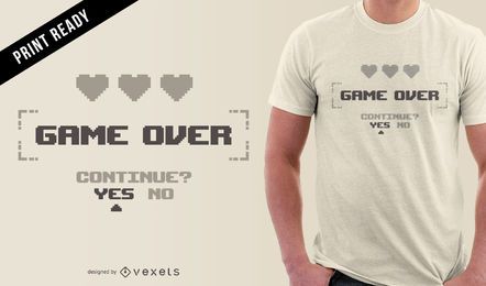 Design minimalista de t-shirt para jogadores