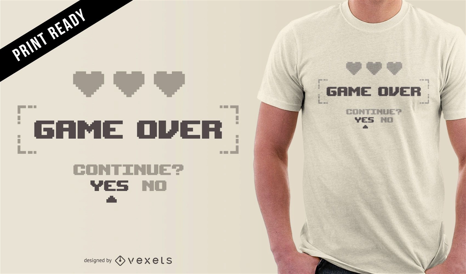 Minimalist gamer t-shirt design