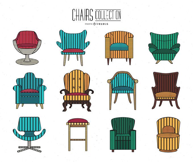 Cute stroke chair collection Cute stroke chair collection