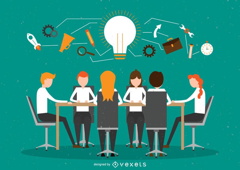 Office teamwork illustration Office teamwork illustration