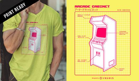 Retro Arkade T-Shirt Design Retro Arkade T-Shirt Design