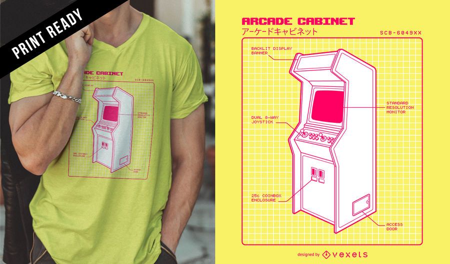 Retro arcade t-shirt design Retro arcade t-shirt design