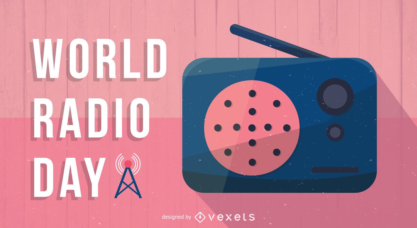 Cartaz Flat World Radio Day