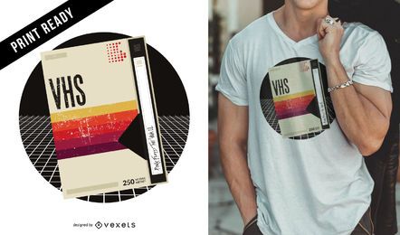 Retro VHS t shirt design Retro VHS t-shirt design
