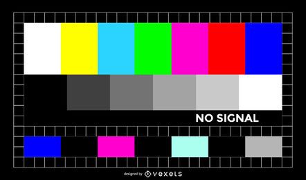 Ilustración colorida de la señal de TV