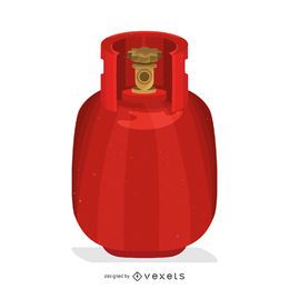 Ilustração de tanque de gás vermelho