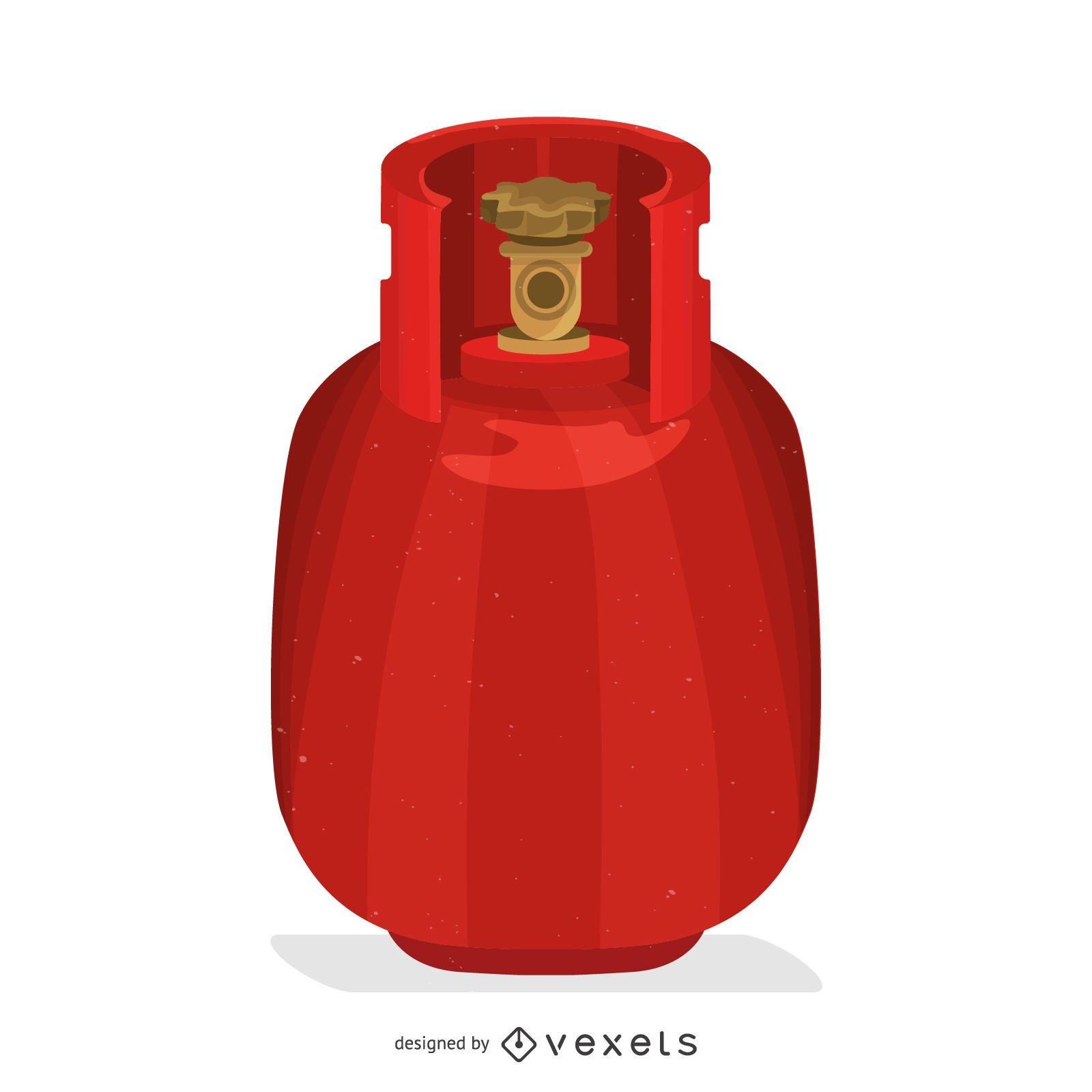 Ilustração de tanque de gás vermelho