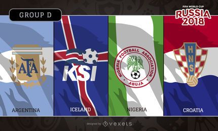 Banderas del Grupo D de Rusia 2018