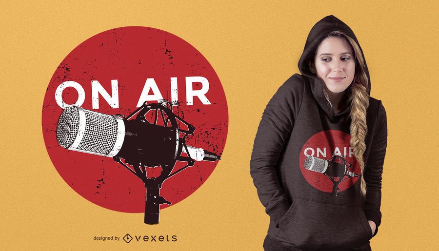 Radio on air t-shirt design Radio on air t-shirt design