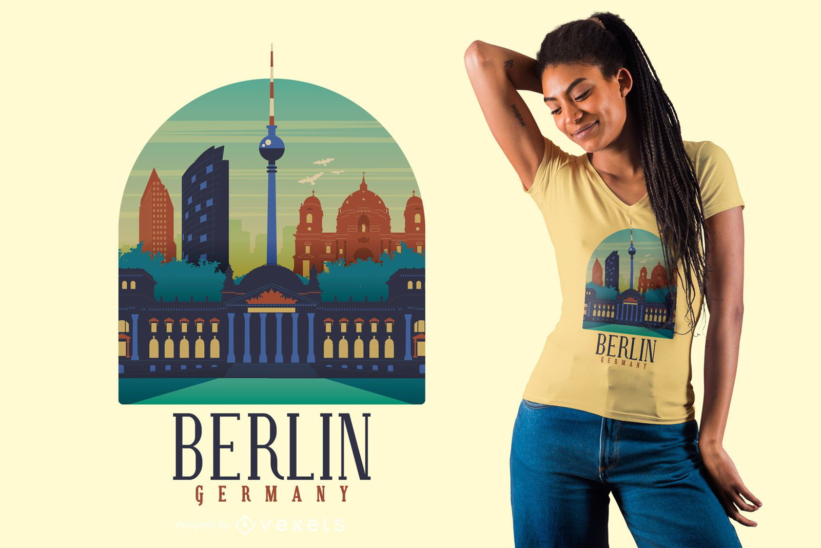 Diseño de camiseta de Berlín Alemania