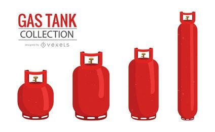 Coleção de ilustração de tanque de gasolina
