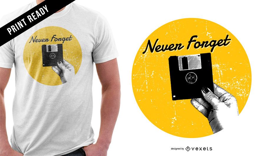 Computer floppy disk t-shirt design Computer floppy disk t-shirt design