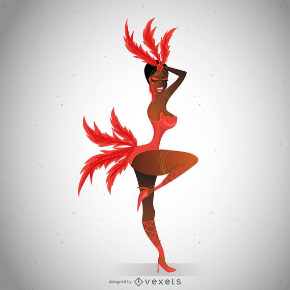 Happy carnival dancer illustration Happy carnival dancer illustration